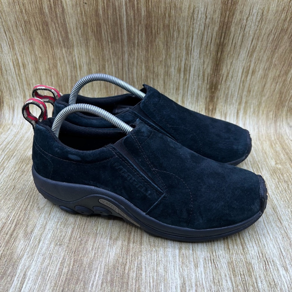 Merrell Jungle Moc Men's Size 8 Slip On Suede Shoes Black Casual J60825